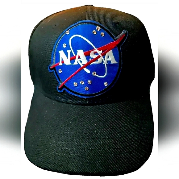 NEW *NASA* Baseball Cap w/Crystals! Black Hat. Science. Space, Galaxy, Heavens. - Picture 7 of 7
